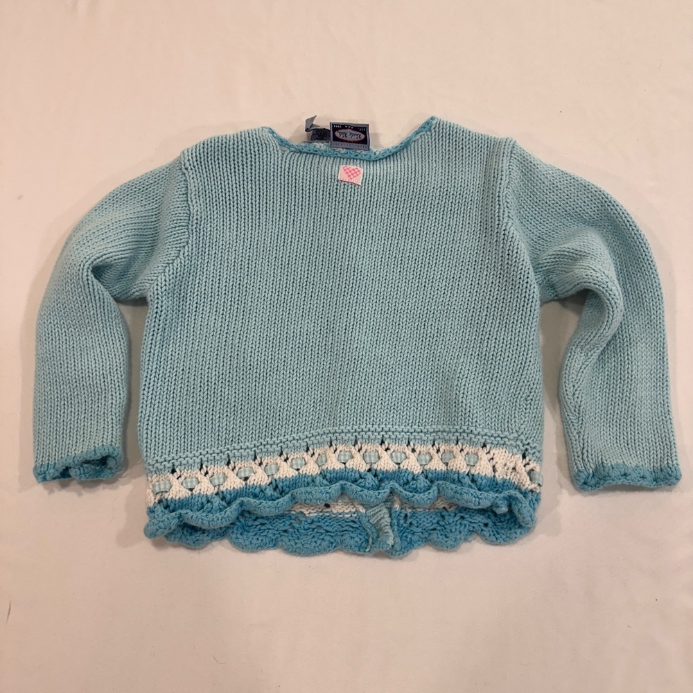 Vintage Koala Kids Embroidered Floral Cardigan Kids 36M Cotton Heart Cottagecore - Picture 4 of 7